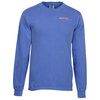 View Image 1 of 3 of Comfort Colors Garment Dyed Cotton LS T-Shirt - Embroidered