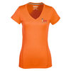 View Image 1 of 3 of Gildan Tech V-Neck T-Shirt - Ladies' - Embroidered