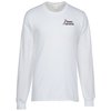 View Image 1 of 3 of Everyday Cotton LS T-Shirt - White - Embroidered
