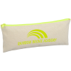 View Image 1 of 1 of Chroma Zip Cotton Pouch - 4 inches x 9 3/4 inches