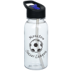 View Image 1 of 3 of Clear Impact Cadet Bottle with Two-Tone Flip Straw Lid - 18 oz.