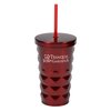 View Image 1 of 4 of Jagger Diamond Cut Tumbler with Straw - 16 oz.