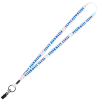 View Image 1 of 1 of Dye-Sublimated Tubular Lanyard - 1/2" - 32" - Metal Bulldog Clip