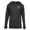 View Image 1 of 3 of Koi Tri-Blend Long Sleeve Hooded Tee - Screen