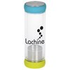 View Image 1 of 3 of Twin Lid Double Wall Glass Bottle - 12 oz.
