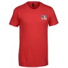 View Image 1 of 3 of Anvil Ringspun Lightweight Pocket Tee - Men's - Embroidered