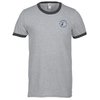 View Image 1 of 3 of Anvil Lightweight Ringer Tee - Men's - Embroidered