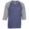 View Image 1 of 3 of Anvil Tri-Blend Raglan 3/4 Sleeve T-Shirt - Embroidered