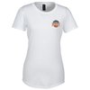 View Image 1 of 3 of Gildan Tri-Blend T-Shirt - Ladies' - White - Embroidered