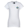 View Image 1 of 3 of M&O Fine Jersey T-Shirt - Ladies' - White - Embroidered