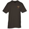 View Image 1 of 3 of M&O Ringspun Cotton T-Shirt - Colours - Embroidered