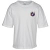 View Image 1 of 3 of M&O Ringspun Cotton T-Shirt - Youth - White - Embroidered