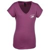View Image 1 of 3 of Anvil Tri-Blend V-Neck T-Shirt - Ladies' - Screen