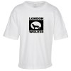 View Image 1 of 3 of M&O Ringspun Cotton T-Shirt - Youth - White - Screen