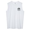 View Image 1 of 3 of M&O Ringspun Cotton Sleeveless T-Shirt - White - Screen