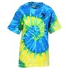 View Image 1 of 3 of Tie-Dye T-Shirt - Two-Tone Spiral - Screen