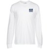 View Image 1 of 3 of Jerzees Cotton LS T-Shirt - White - Screen