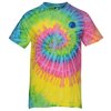 View Image 1 of 3 of Tie-Dye T-Shirt - Two-Tone Spiral - Embroidered