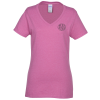 View Image 1 of 2 of Gildan Heavy Cotton V-Neck T-Shirt - Ladies' - Screen - Colours
