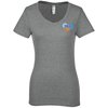 View Image 1 of 3 of Threadfast Tri-Blend V-Neck T-Shirt - Ladies' - Embroidered