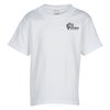 View Image 1 of 3 of Everyday Cotton T-Shirt - Youth - White - Screen