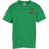 View Image 1 of 3 of Everyday Cotton T-Shirt - Youth - Colours - Embroidered