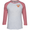 View Image 1 of 3 of Unisex Tri-Blend Baseball Tee - Embroidered