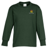 View Image 1 of 3 of Everyday Cotton LS T-Shirt - Youth - Colours - Embroidered