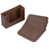 View Image 1 of 4 of Vintage Square Bonded Leather Coaster Set