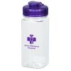 View Image 1 of 3 of PolySure Squared-Up Water Bottle with Flip Lid - 16 oz. - Clear