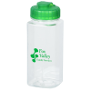 View Image 1 of 5 of PolySure Squared-Up Water Bottle with Flip Lid - 24 oz. - Clear