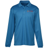View Image 1 of 3 of Spin Dye Long Sleeve Pique Polo - Men's