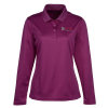View Image 1 of 3 of Spin Dye Long Sleeve Pique Polo - Ladies'