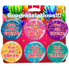 View Image 1 of 1 of Carded Buttons - Six 2 inches Round Buttons