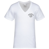 View Image 1 of 3 of American Apparel Fine Jersey V-Neck T-Shirt -  White