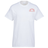 View Image 1 of 3 of Gildan Ultra Cotton Pocket T-Shirt - Men's - Screen - White