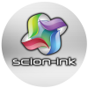 View Image 1 of 1 of Full Colour Chrome Sticker - Circle - 2"