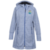 View Image 1 of 3 of Odell Heather Knit Hooded Jacket - Ladies'