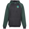 View Image 1 of 3 of ESActive Vintage Two-Tone Hooded Sweatshirt - Embroidered