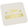 View Image 1 of 1 of High-Density Pulpboard Coaster - 3.375" Square - White - Foil