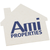 View Image 1 of 1 of High-Density Pulpboard Coaster - House - White