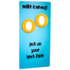 View Image 1 of 1 of FrameWorx Banner Stand - 54 inches - Two Faces Cut Out - Replacement Graphic