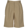 View Image 1 of 2 of Poly/Cotton Pleated Front Transit Shorts - Ladies'