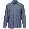 View Image 1 of 3 of Chambray Roll Sleeve Double Pocket Shirt - Men's
