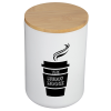 View Image 1 of 2 of Ceramic Container with Bamboo Lid - 24 oz.