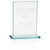View Image 1 of 3 of Stately Jade Glass Award - 8"