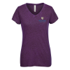 View Image 1 of 3 of Threadfast Cross Dye V-Neck T-Shirt - Ladies' - Embroidered