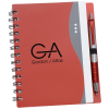 View Image 1 of 4 of Bellevue Spiral Notebook with Stylus Pen