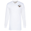 View Image 1 of 3 of M&O Gold Soft Touch LS T-Shirt - Men's - White - Embroidered