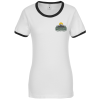View Image 1 of 3 of Next Level Cotton Ringer T-Shirt - Ladies' - Embroidered